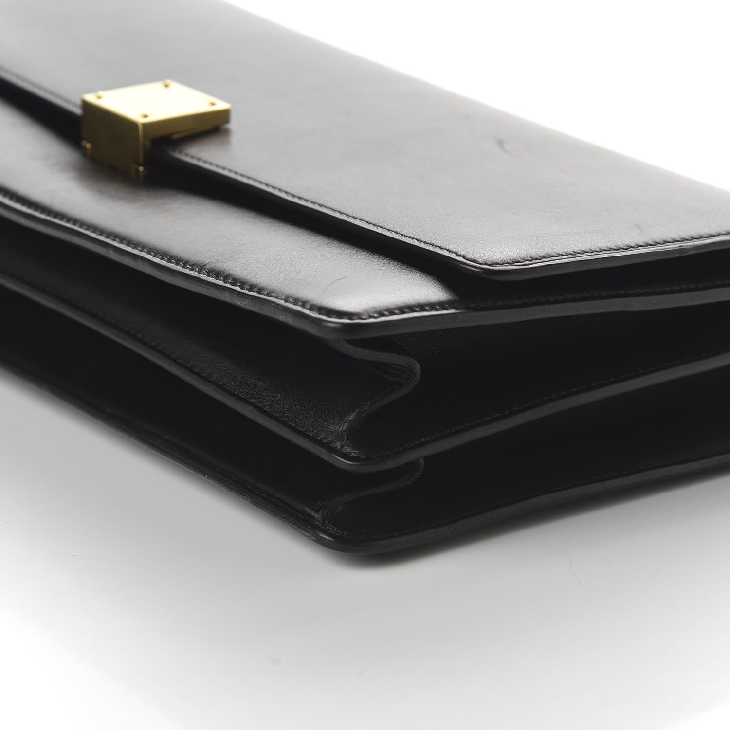 Celine Smooth Calfskin Medium Case Chain Flap Black 7 of 9