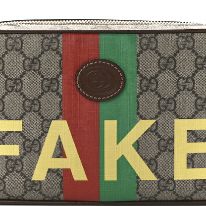 Gucci GG Supreme Monogram Azalea Calfskin Fake/Not Small Retro Interlocking G Belt Bag 90 36 Beige Ebony Brown Sugar 10 of 13