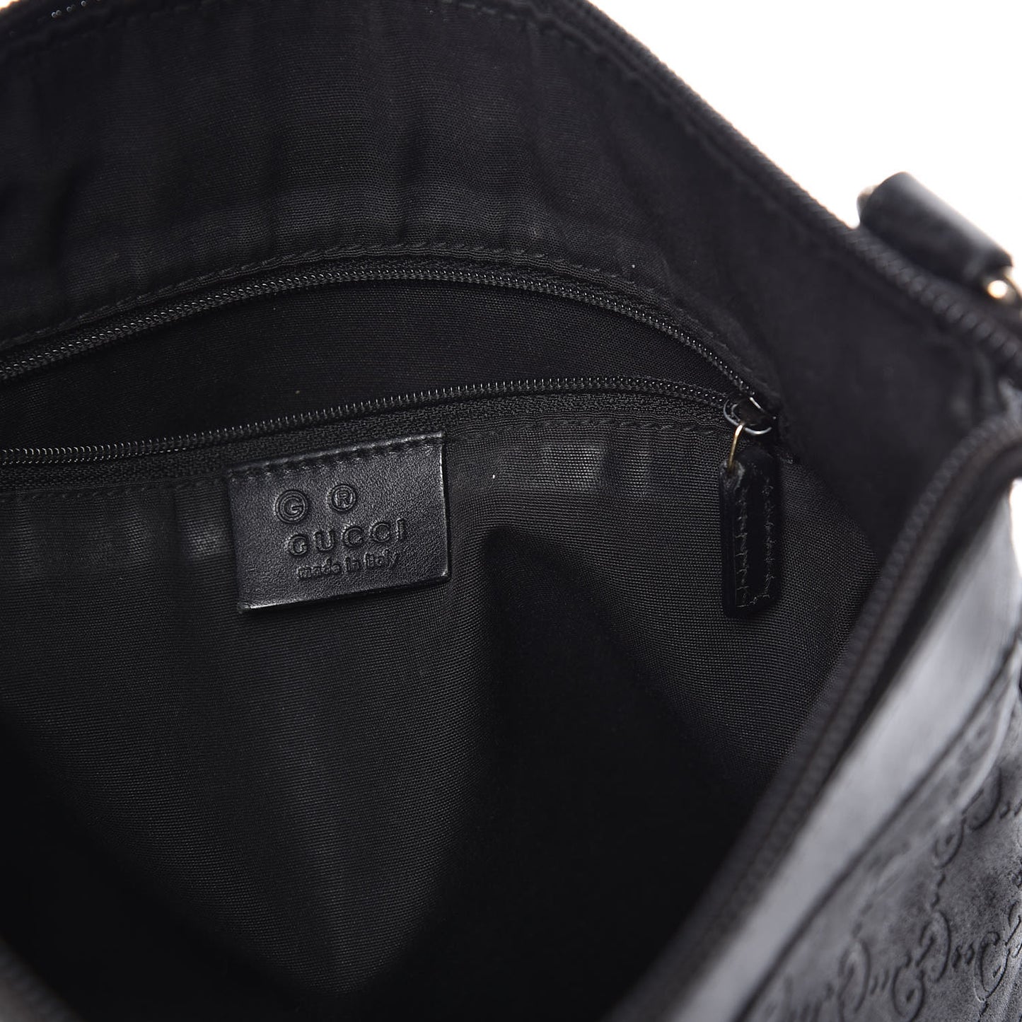 Guccissima Small Flat Messenger Bag Black