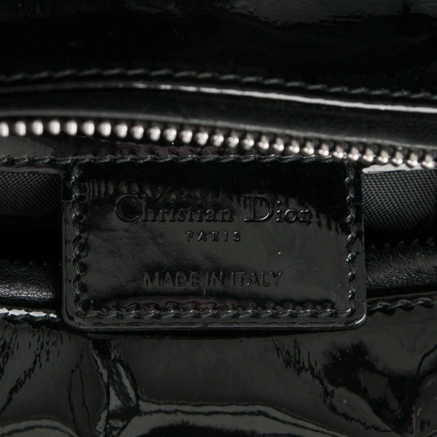 Patent Cannage Medium Lady Dior Black