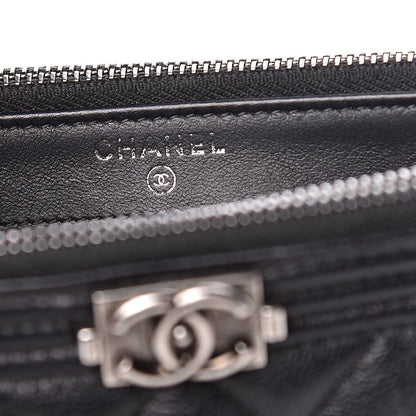 Chanel Calfskin Quilted Small Boy Clutch With Chain Black 8 of 15
