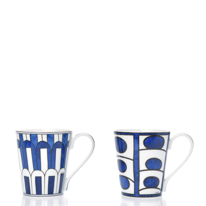 Hermes Porcelain Bleus d'Ailleurs Mug Set Of 2 3 of 7