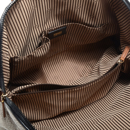 Fendi Tessuto Matelasse Chameleon Tote Ecru Black 6 of 10