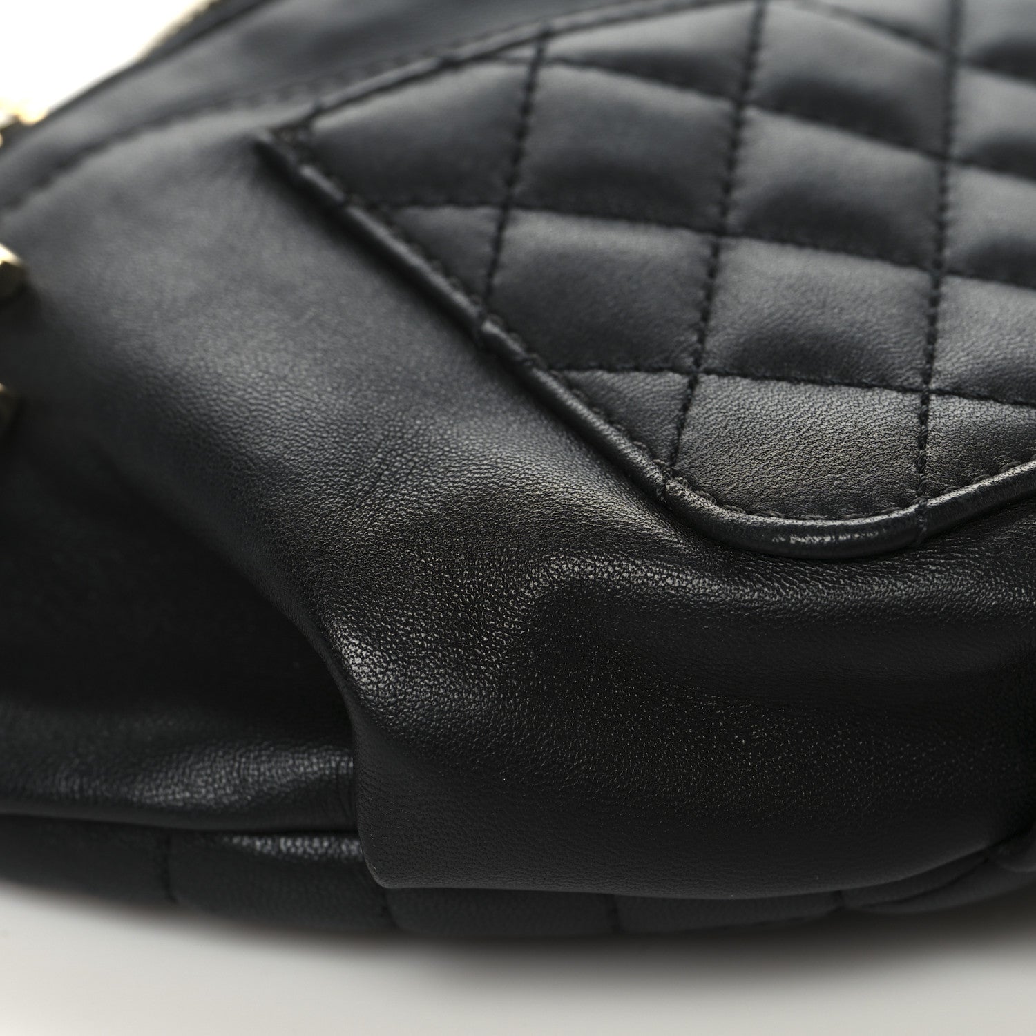 Chanel Lambskin Quilted Waist Bag Fanny Pack Black 9 of 10