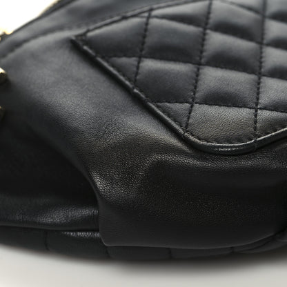 Chanel Lambskin Quilted Waist Bag Fanny Pack Black 9 of 10