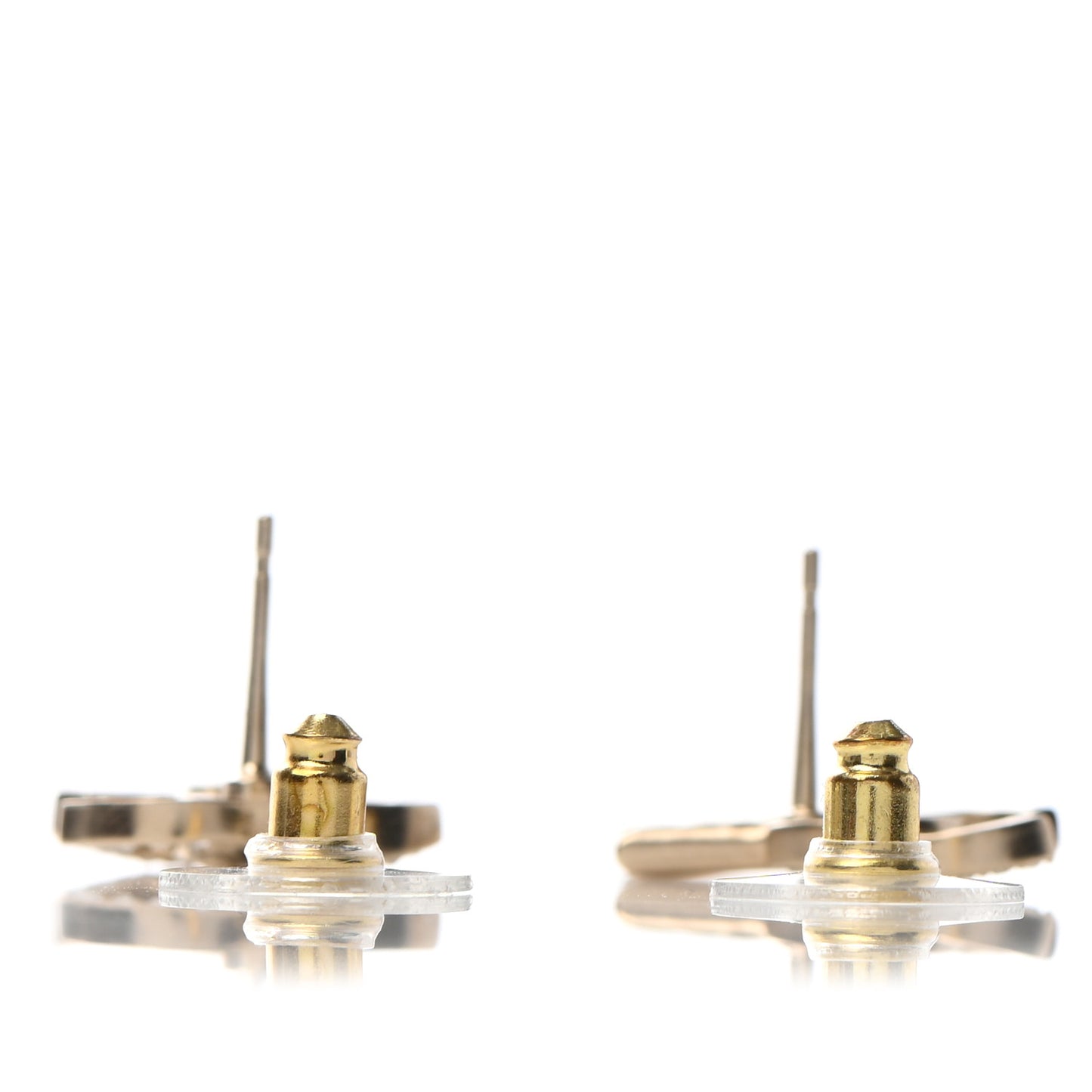 Crystal CC No 5 Earrings Gold