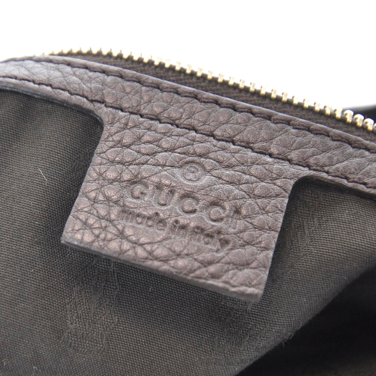 Gucci Calfskin Medium Heritage Shoulder Bag Brown 9 of 10