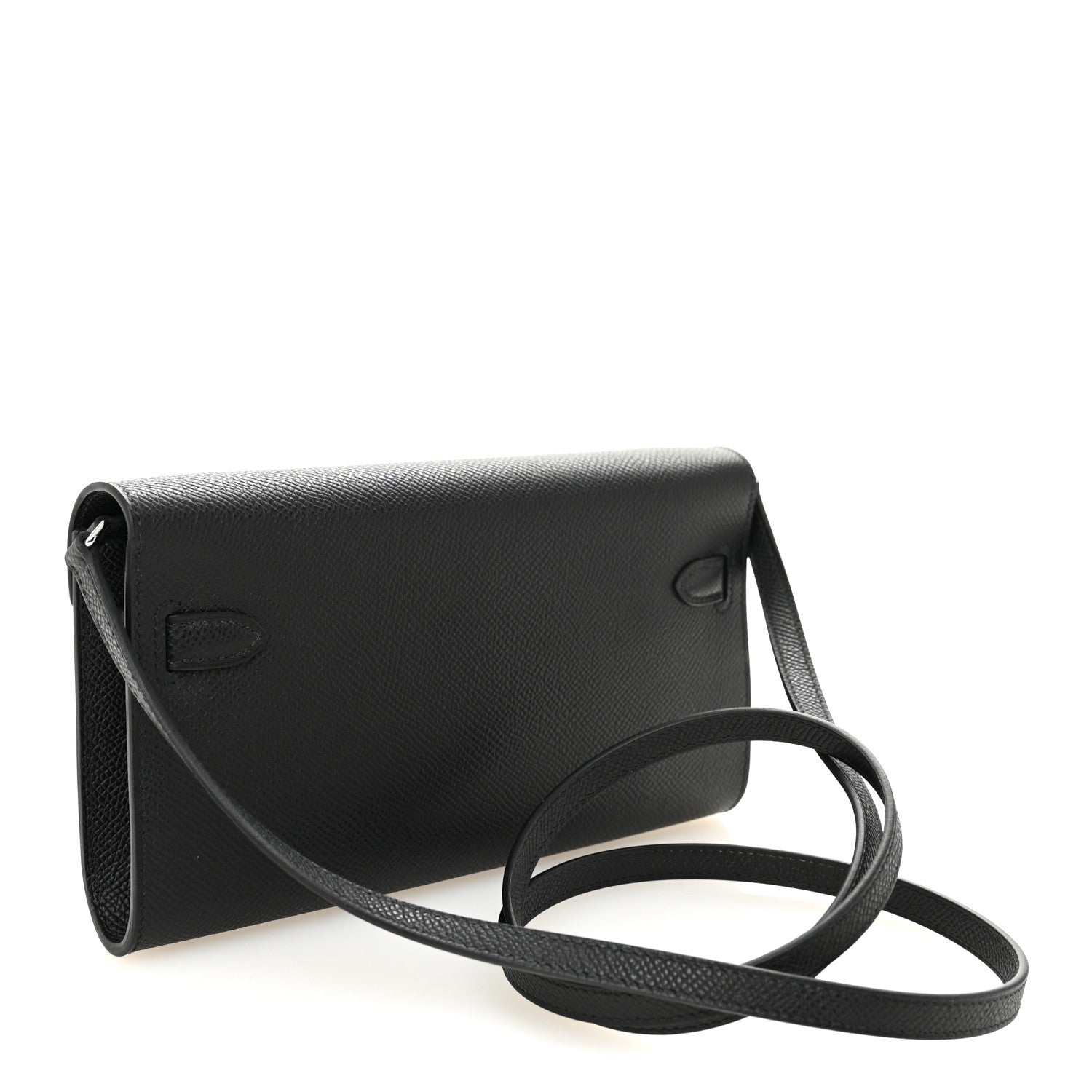 Hermes Epsom Kelly Wallet To Go Black 2 of 9