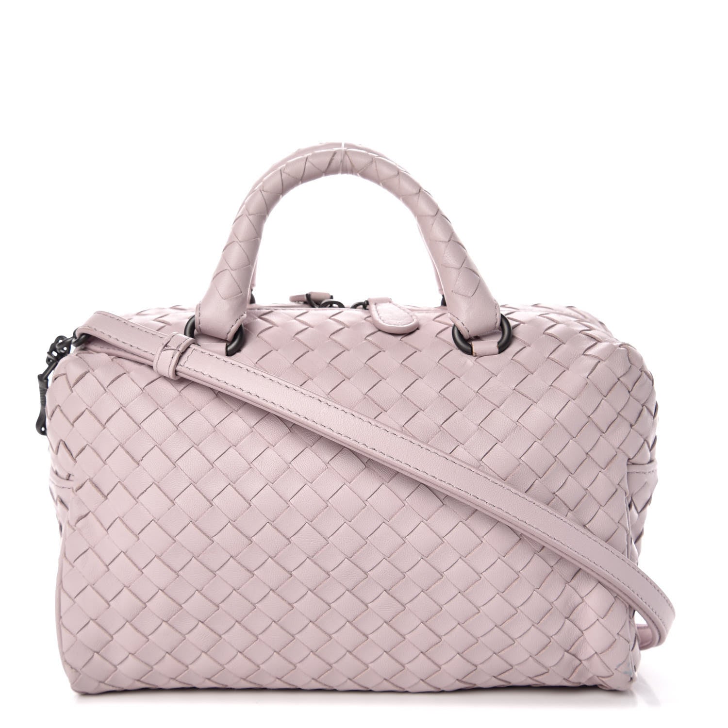 Bottega Veneta Nappa Intrecciato Mini Boston Antique Rose 1 of 12