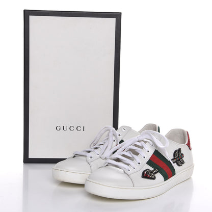 Gucci Calfskin Web Studded Arrow Ace Sneakers 39 White 13 of 13