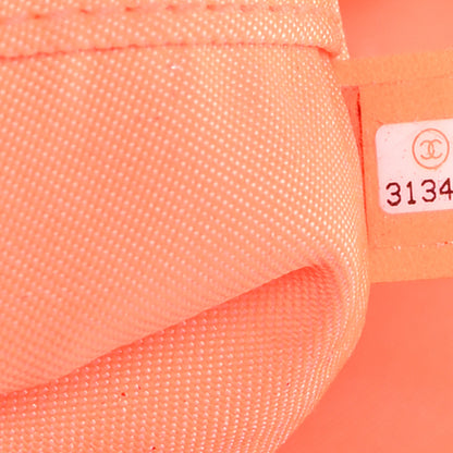 Chanel Mixed Fibers Calfskin Medium Deauville Tote Pink Orange 8 of 11