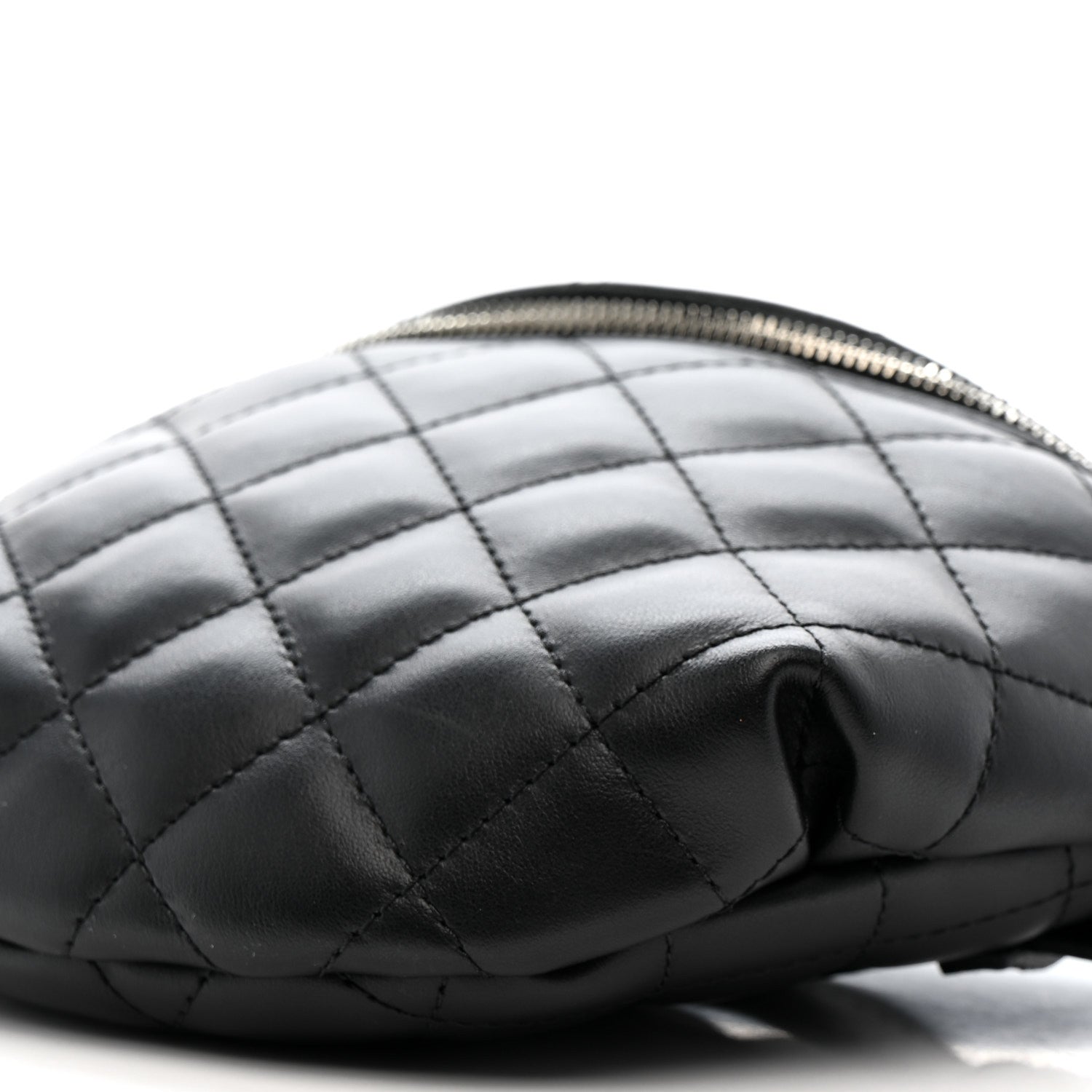 Chanel Lambskin Quilted Waist Belt Bag Black 10 of 13