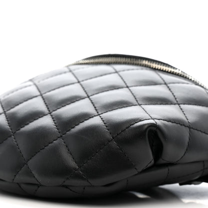 Chanel Lambskin Quilted Waist Belt Bag Black 10 of 13