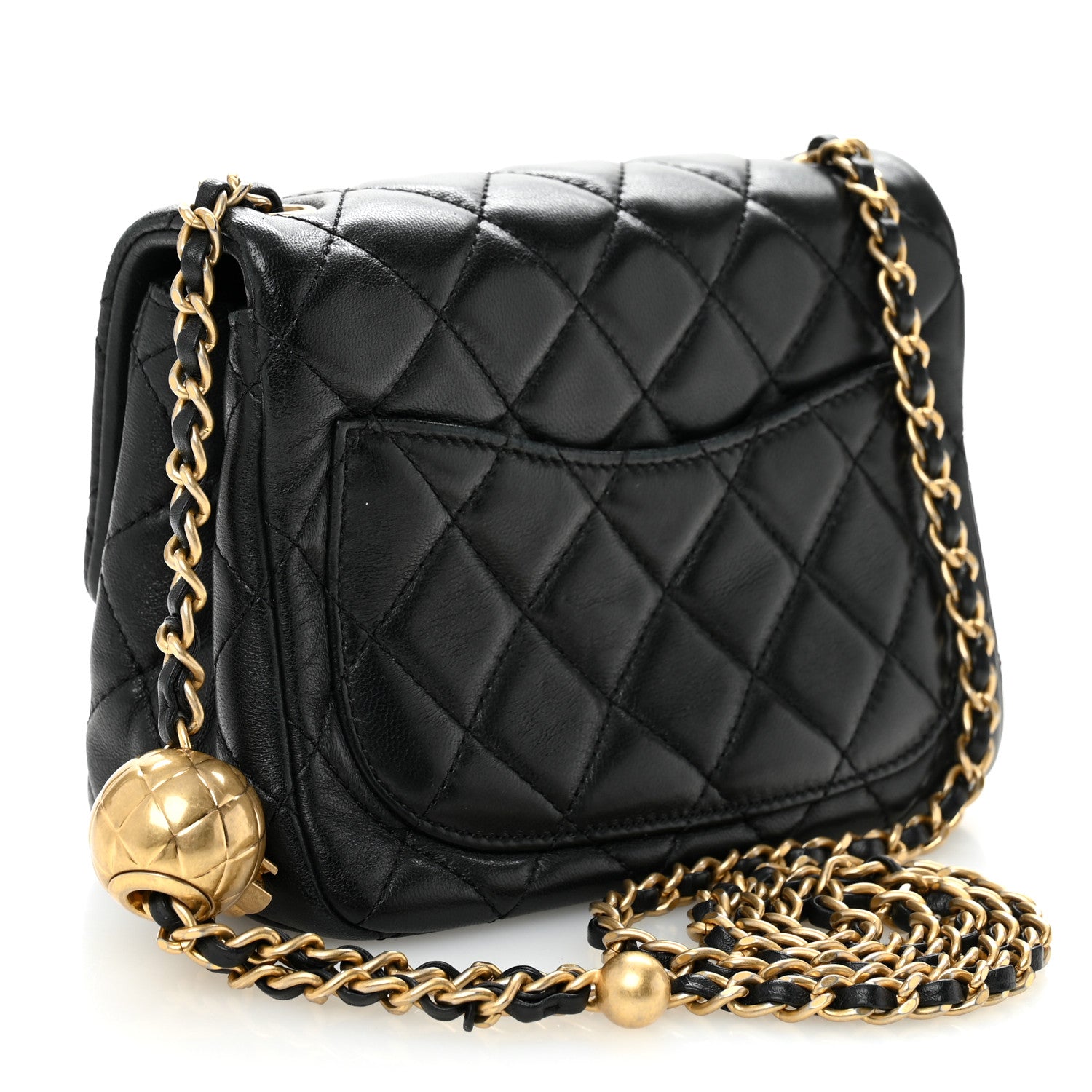 Chanel Lambskin Quilted Mini Pearl Crush Flap Black 3 of 11