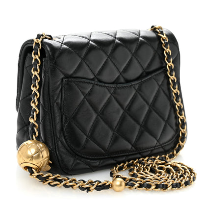 Chanel Lambskin Quilted Mini Pearl Crush Flap Black 3 of 11