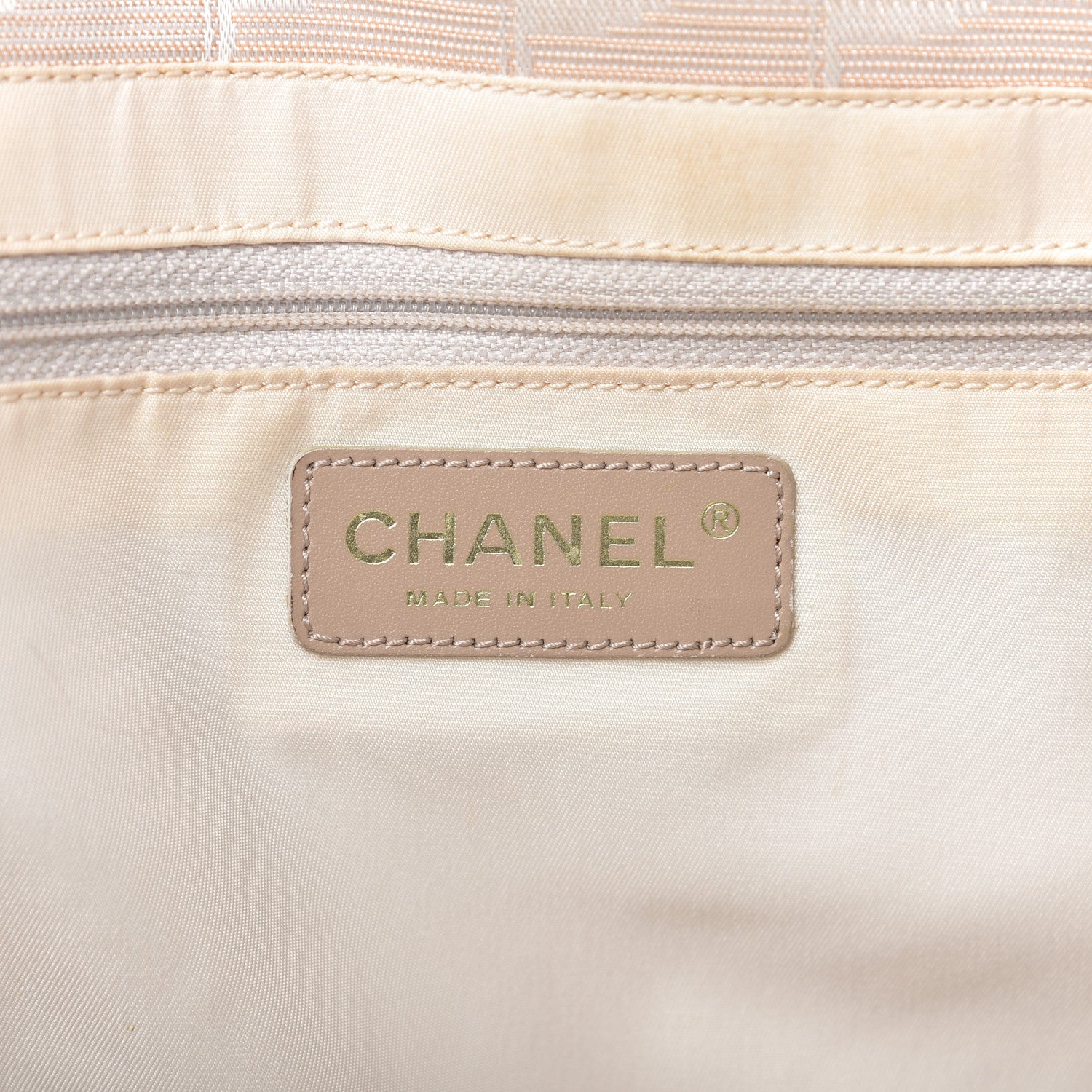 Chanel Nylon Medium Travel Tote Beige 8 of 9