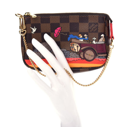 Louis Vuitton Damier Ebene 2015 Christmas Animation Mini Pochette Accessories 2 of 10