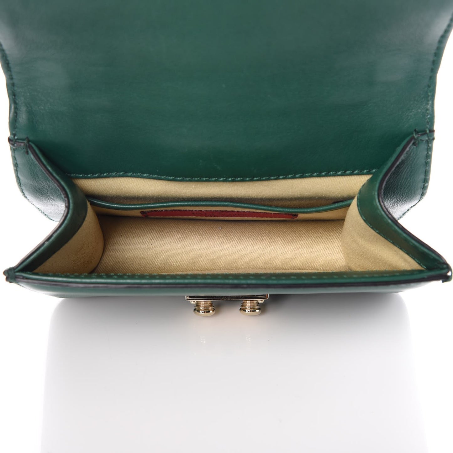 Vitello Mini Glam Lock Rockstud Flap Green
