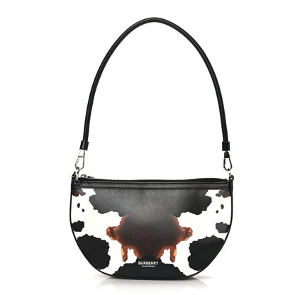Burberry Calfskin Camouflage Mini Olympia Shoulder Bag Black 1 of 8