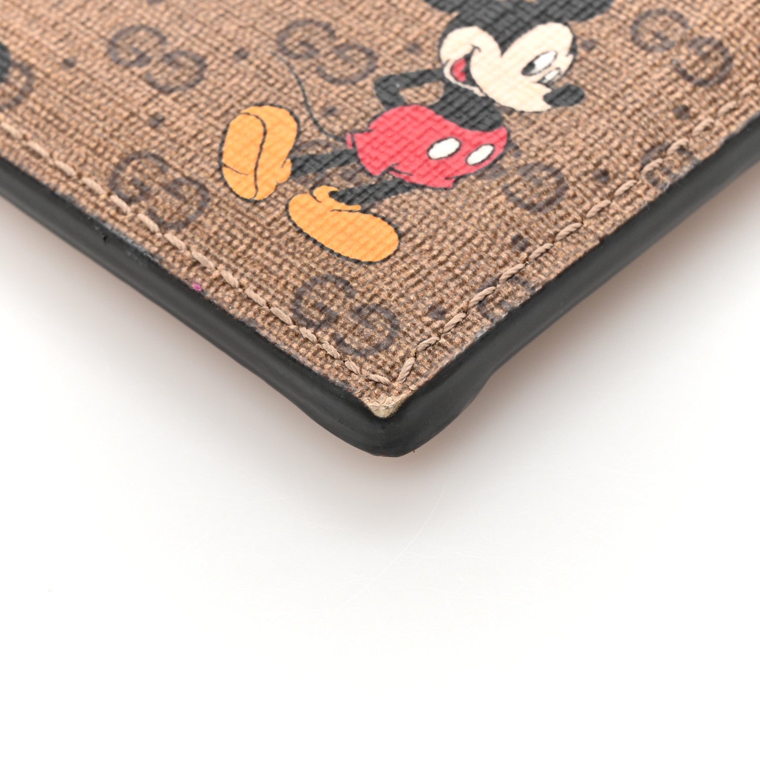 Gucci X DISNEY Mini Vintage GG Supreme Monogram Mickey Mouse Card Holder Beige Vintage Sun Oil 11 of 11