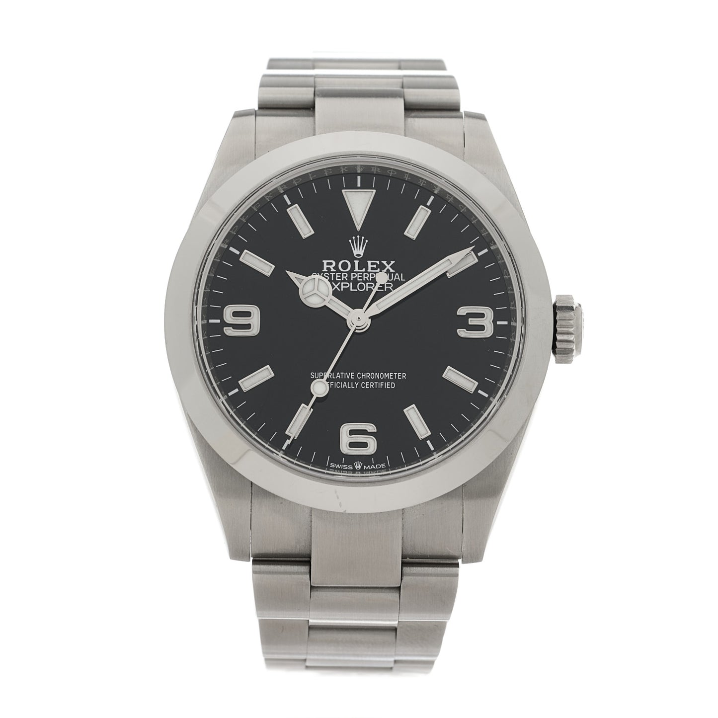 Stainless Steel 40mm Oyster Perpetual Explorer Watch Black 224270