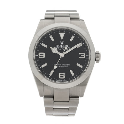 Rolex Stainless Steel 40mm Oyster Perpetual Explorer Watch Black 224270 1 of 5