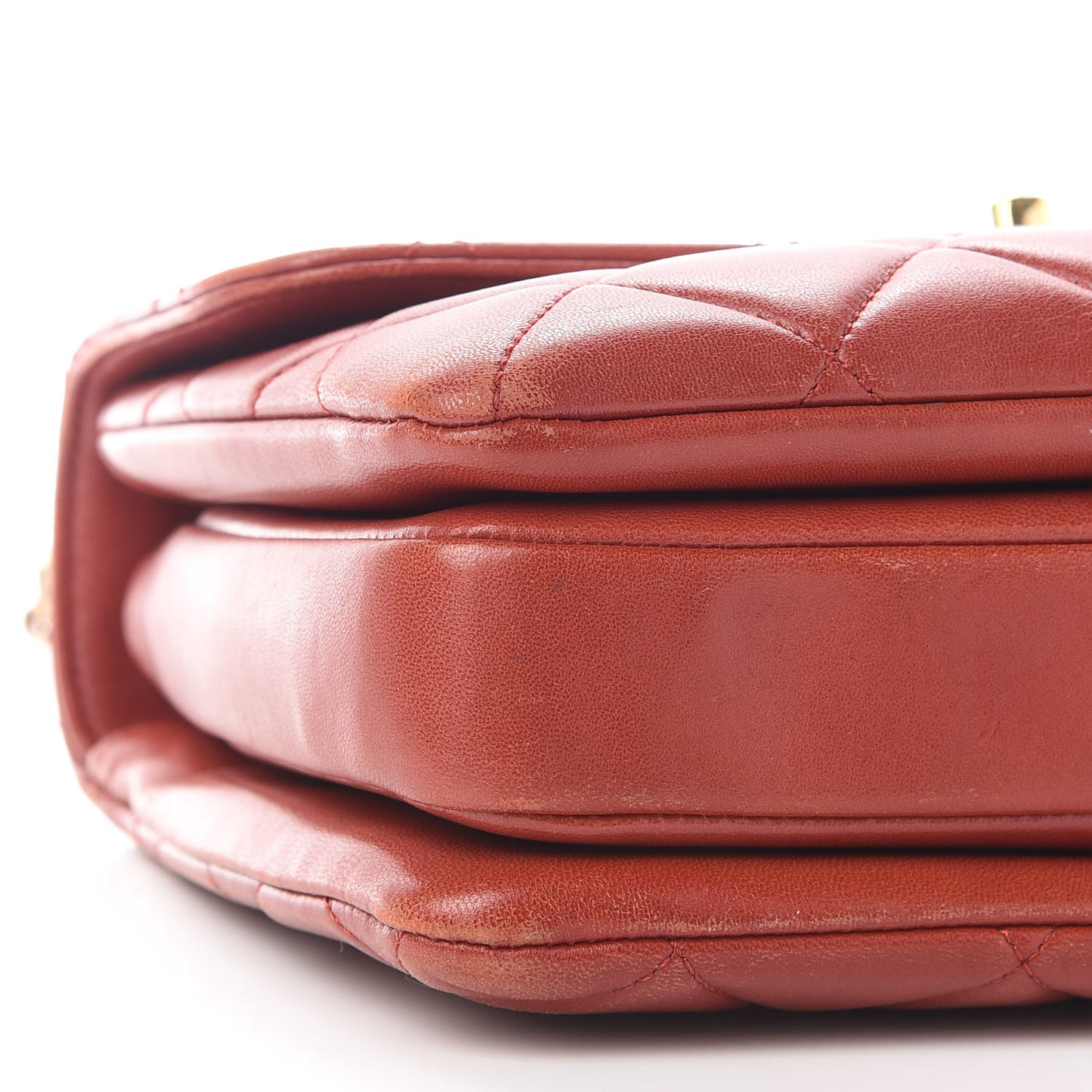Lambskin Quilted Small Trendy CC Flap Dual Handle Bag Red