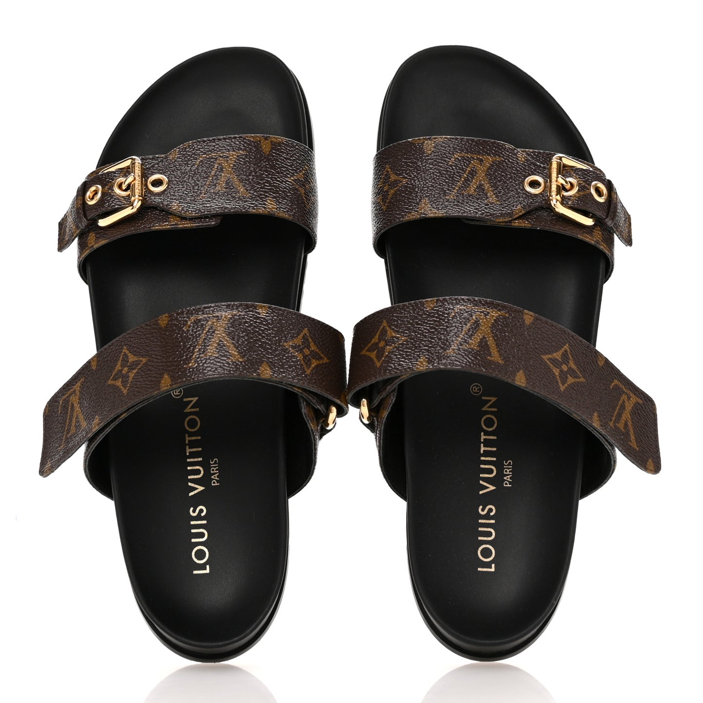 Monogram Bom Dia Mule Sandals 39.5 Black