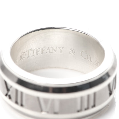 Tiffany Sterling Silver Titanium Atlas Band Ring 48 4.5 5 of 7