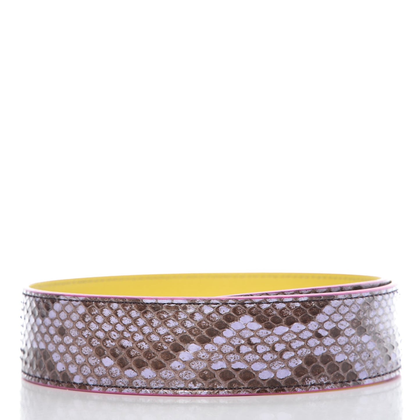 Shiny Python Vitello Dolce Strap You Purple Yellow