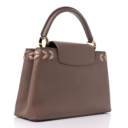 Louis Vuitton Taurillon Lambskin Capucines PM Taupe 3 of 8