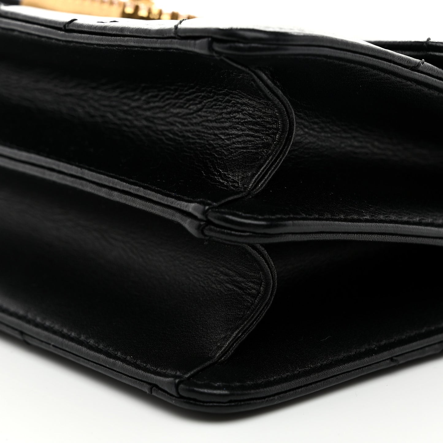 Calfskin Strass Quilted Mini Flap Black