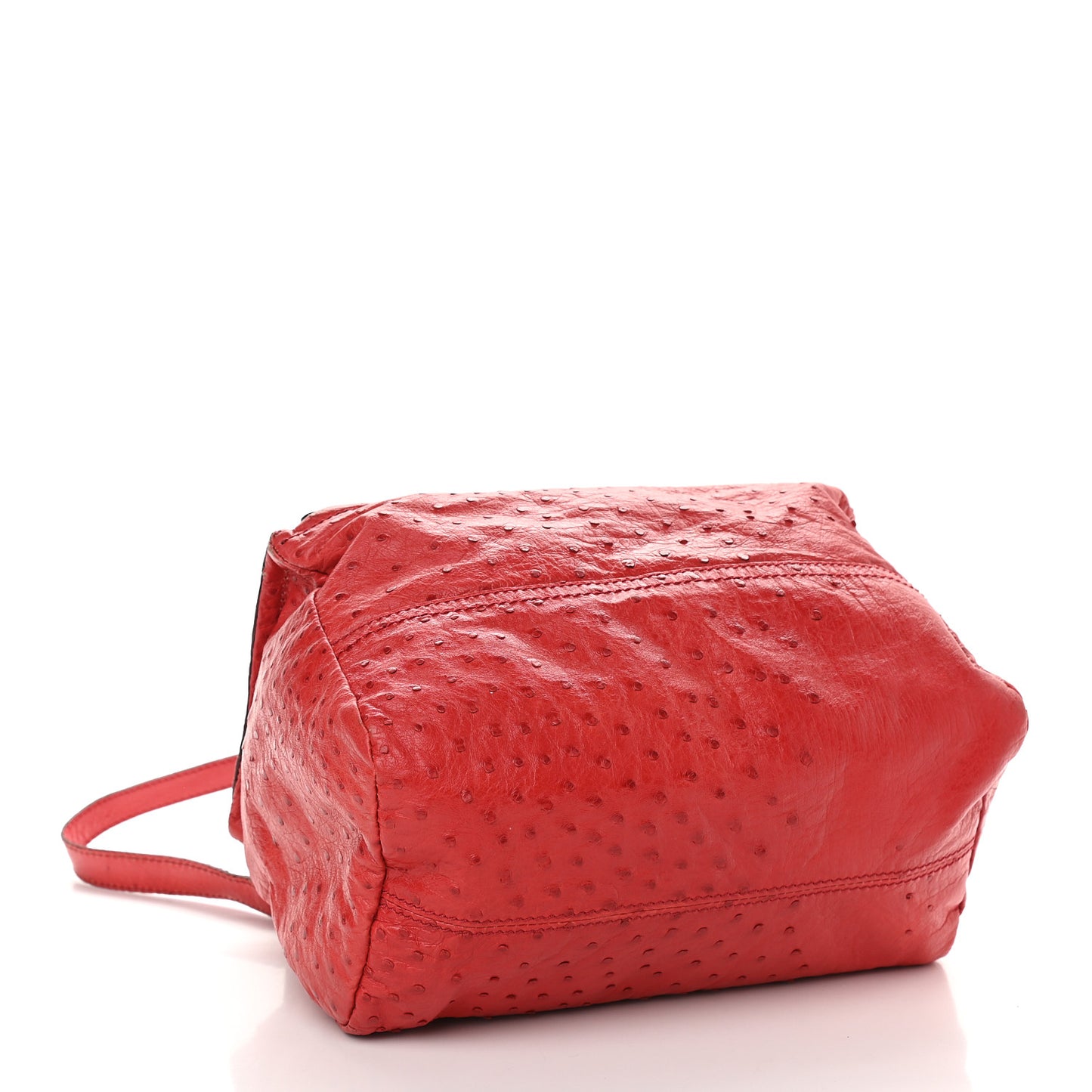 Ostrich Small Pandora Red