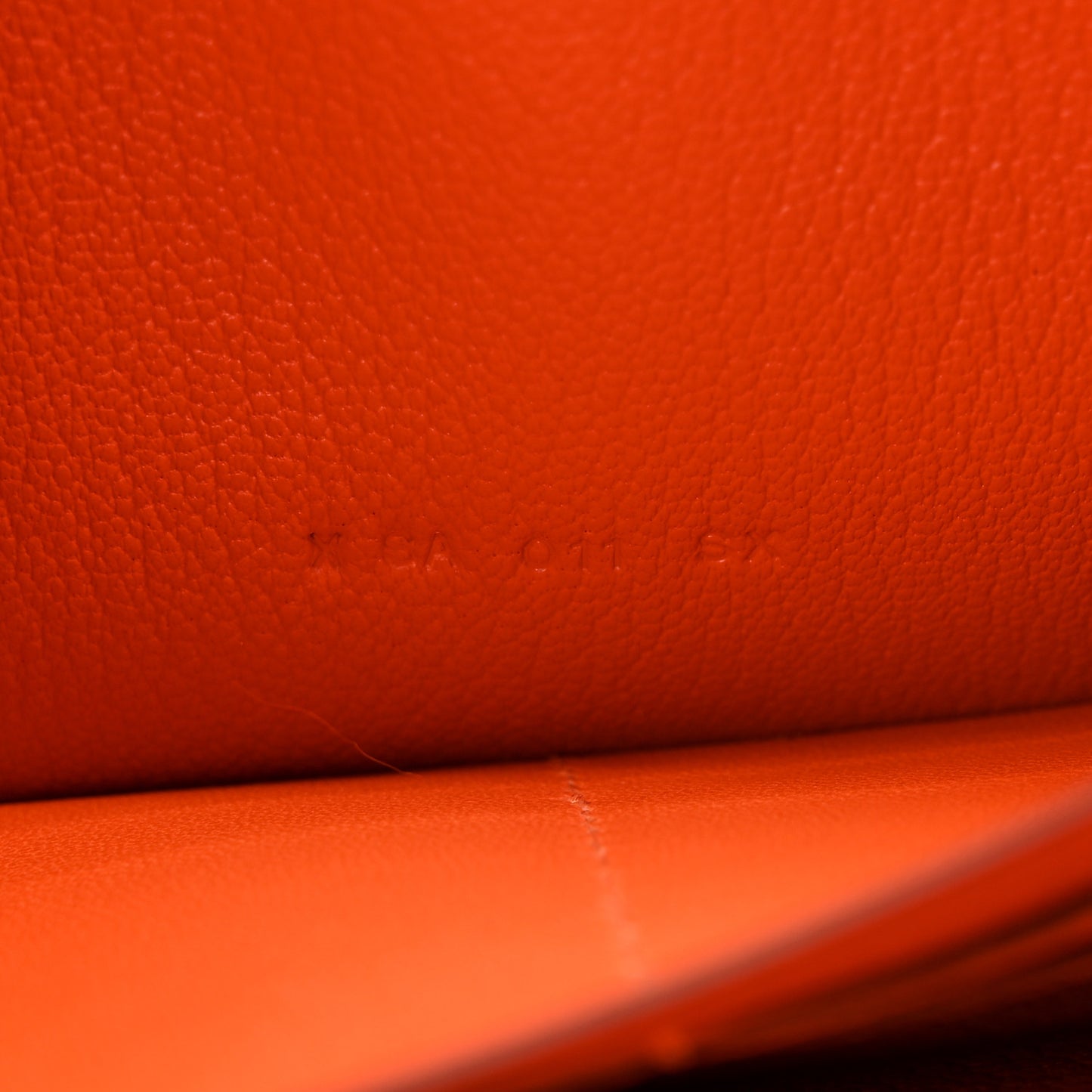 Ostrich Kelly Longue Wallet Orange