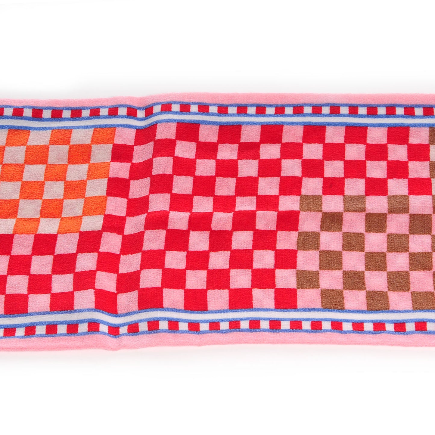 Silk Damier Aquarelle Bandeau Piment