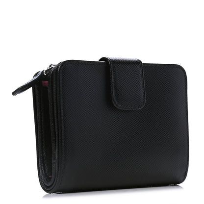 Prada Saffiano Small Pradamalia Wallet Black 2 of 5