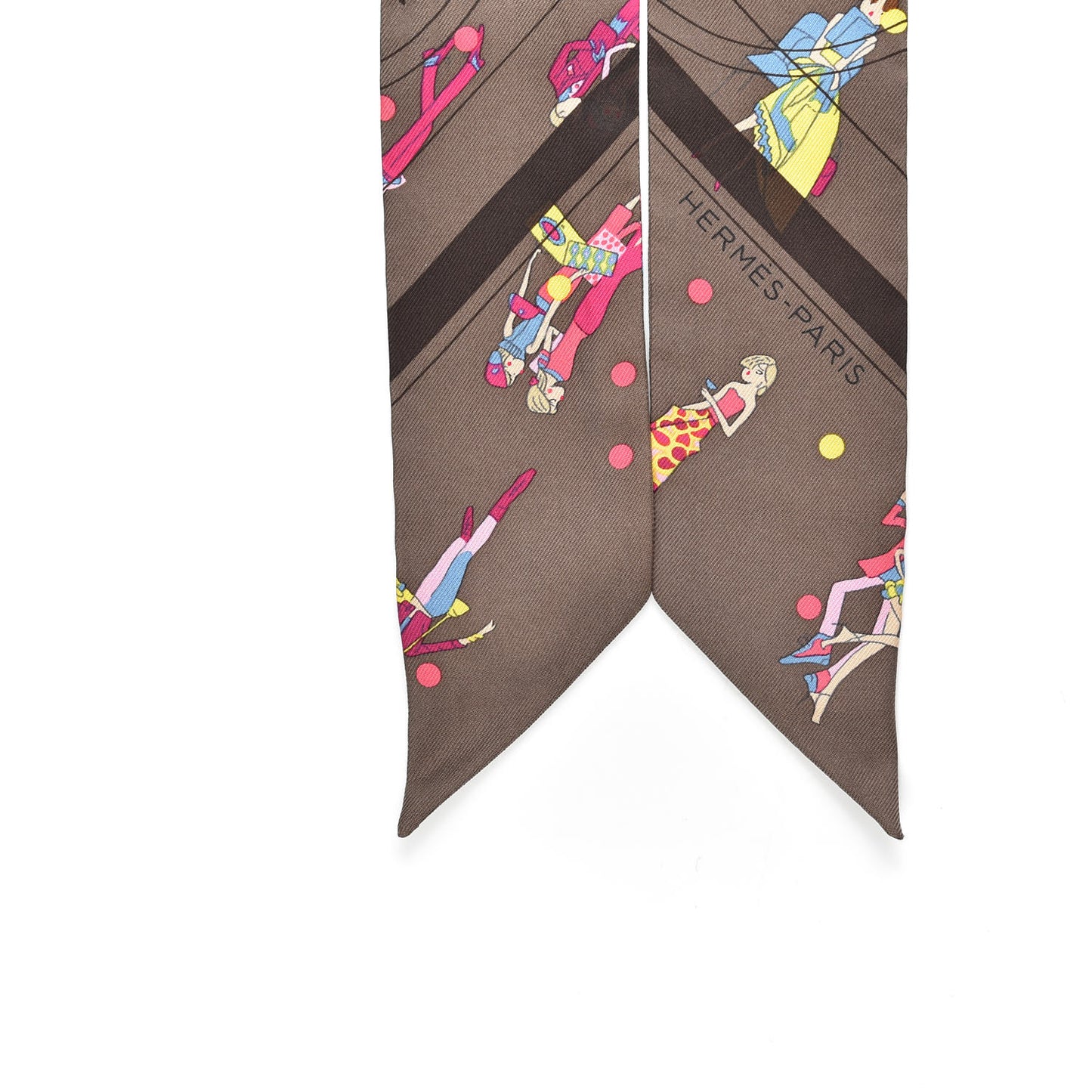 Silk Ex-Libris Les Parisie Twilly Marron Rose Vif Jaune