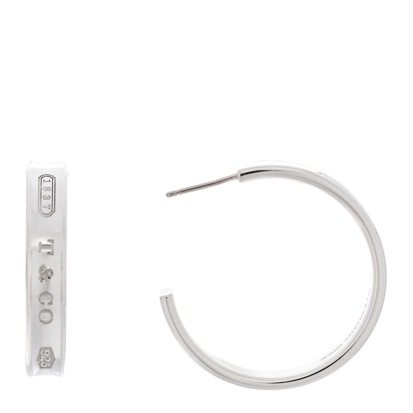 Sterling Silver Medium 1837 Hoop Earrings