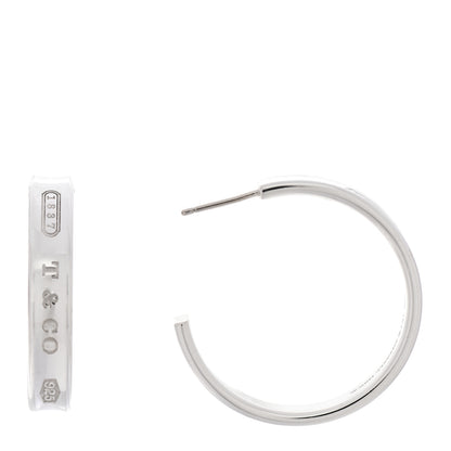 Tiffany Sterling Silver Medium 1837 Hoop Earrings 1 of 6