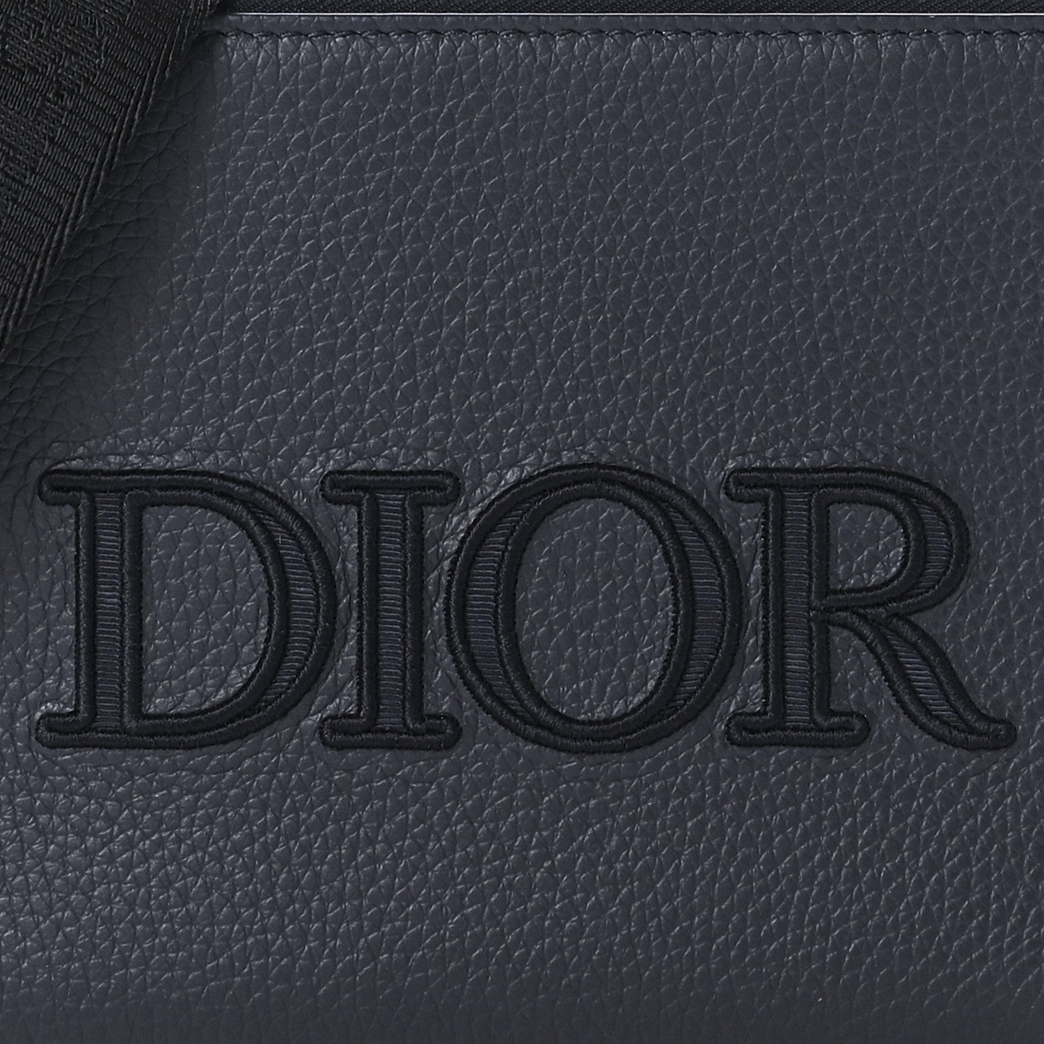 Christian Dior Grained Calfskin Pouch Navy Blue 8 of 9