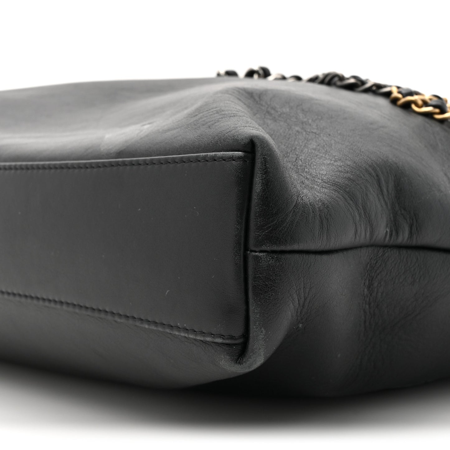 Calfskin Chain 20s Signature Tote Black