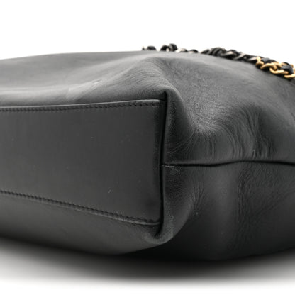 Chanel Calfskin Chain 20s Signature Tote Black 9 of 15