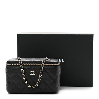 Chanel Caviar Quilted Small Vanity Case With Chain Black 11 of 11
