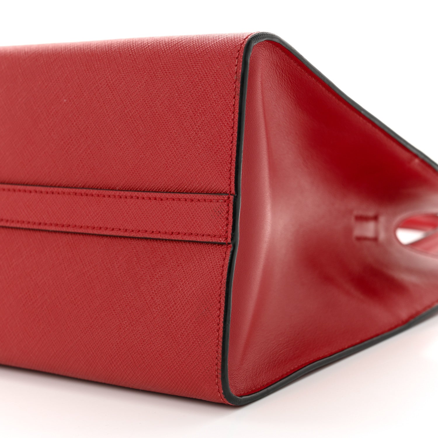 Prada Saffiano Soft Calfskin Tote Fuoco 10 of 11