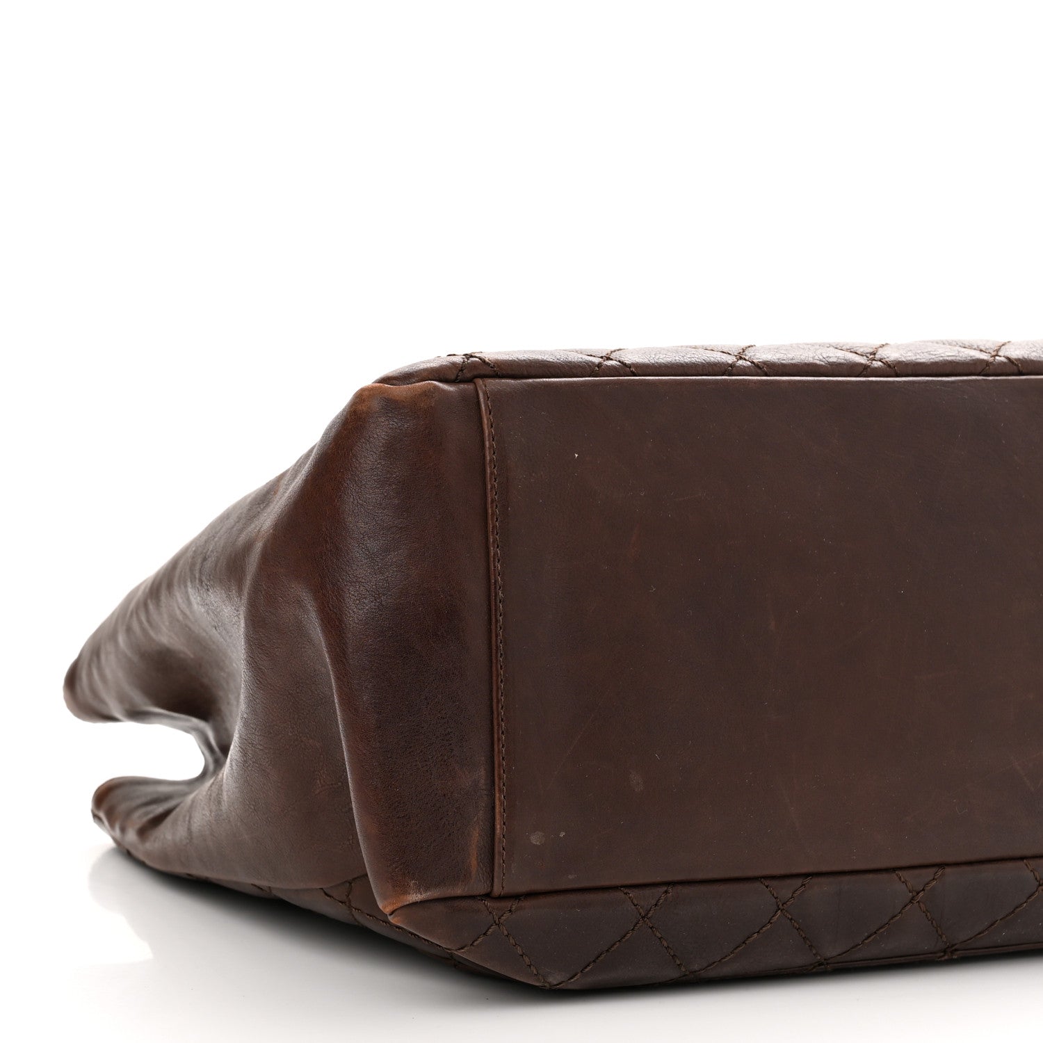 Chanel Lambskin Quilted Tote Brown 7 of 11