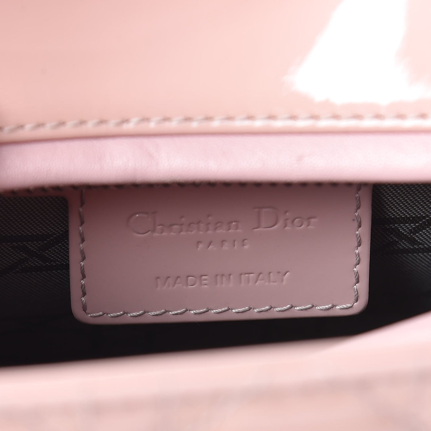 Patent Cannage Medium Lady Dior Rose Clair