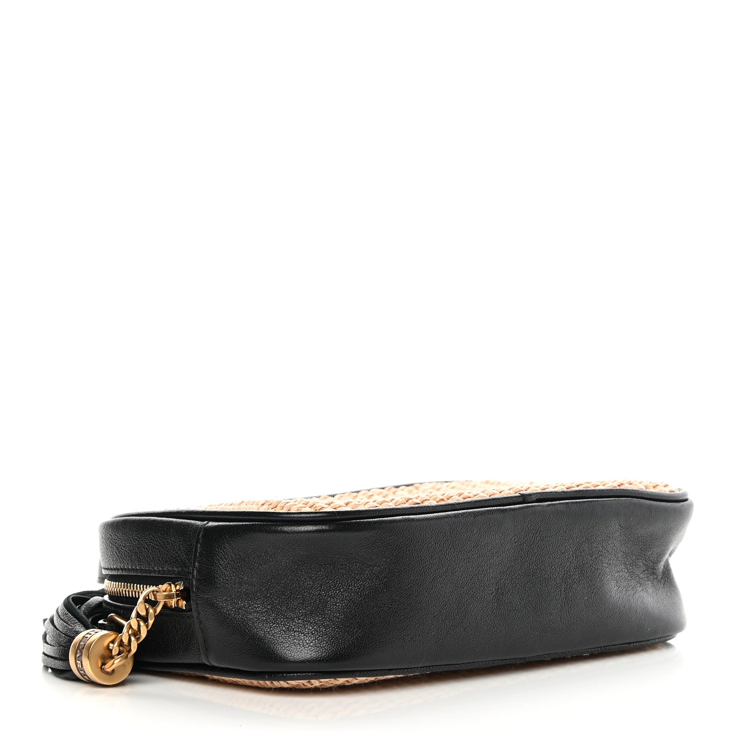 Saint Laurent Raffia Canvas Monogram Mini Lou Camera Bag Beige Black 4 of 12