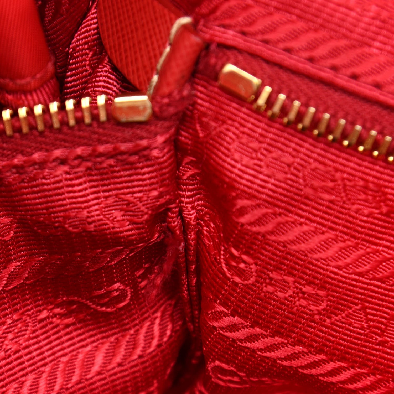 Prada Tessuto Nylon Saffiano Shoulder Bag Rosso 6 of 13