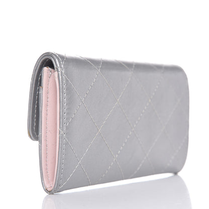 Chanel Metallic Calfskin Quilted Palette Card Holder Silver 3 of 9