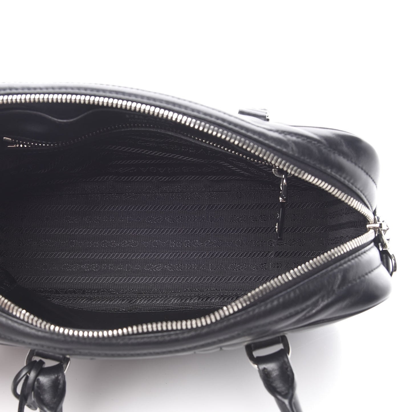 Soft Calfskin Impunture Diagramme Top Handle Crossbody Bag Black